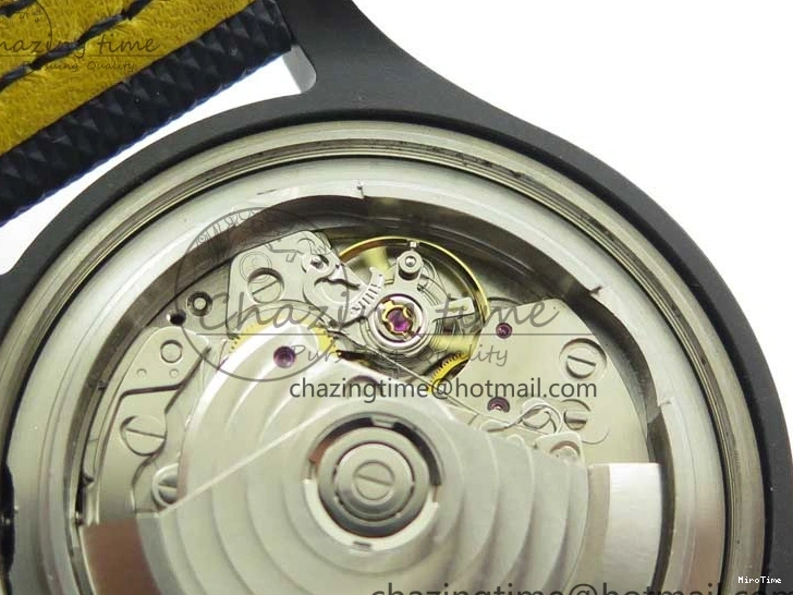 MIROTIME 0304 Reliable Pilot Chrono Blue Angels Black Ceramic ZF Best Edition on Blue Leather Strap A 7088